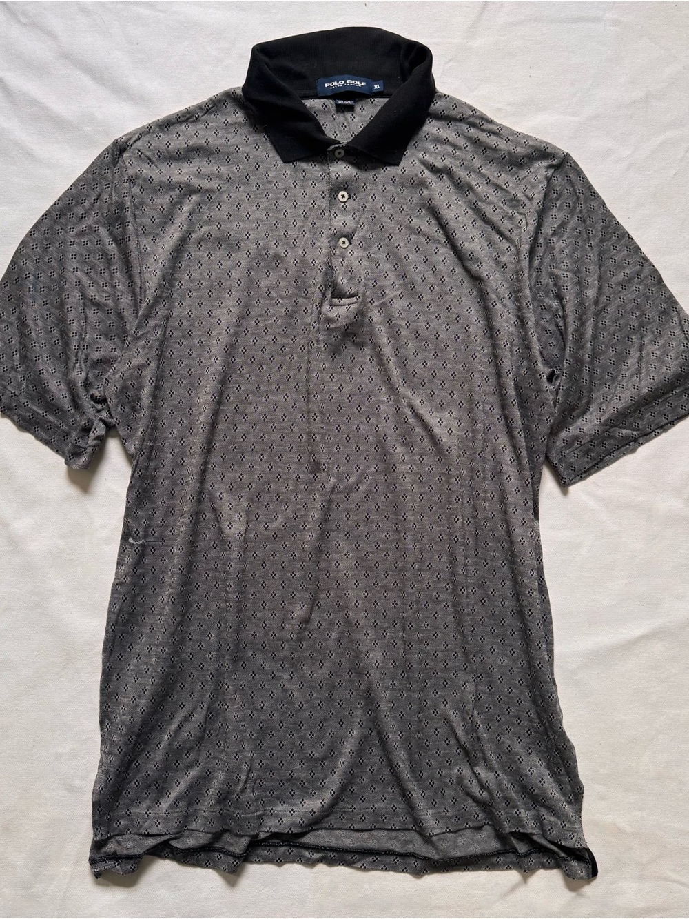 Ralph Lauren Polo Golf Vintage Black Geometric Print